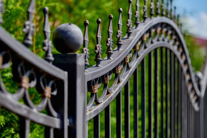 Black Iron Fence Installation